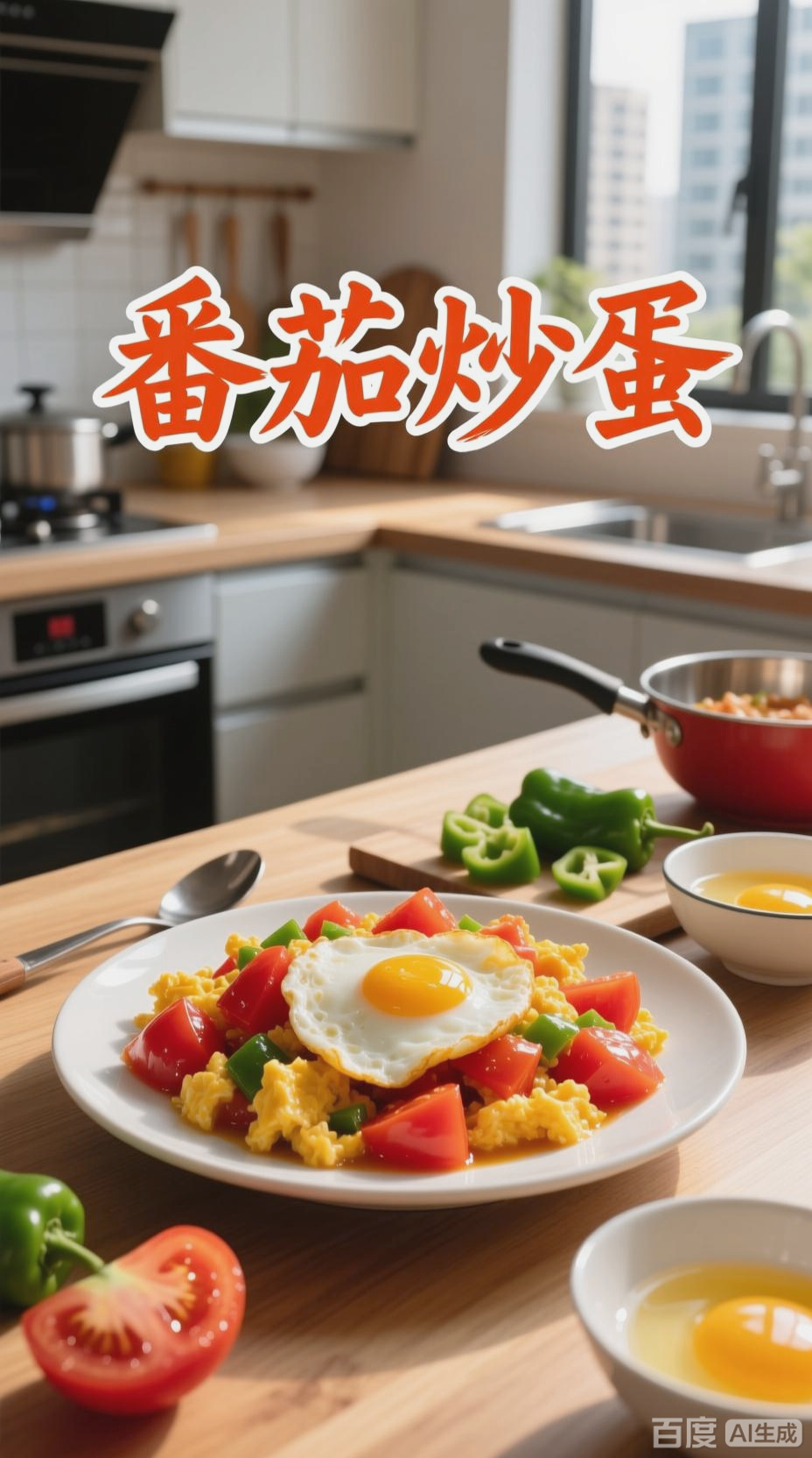 番茄炒鸡蛋,简单美味英语教程