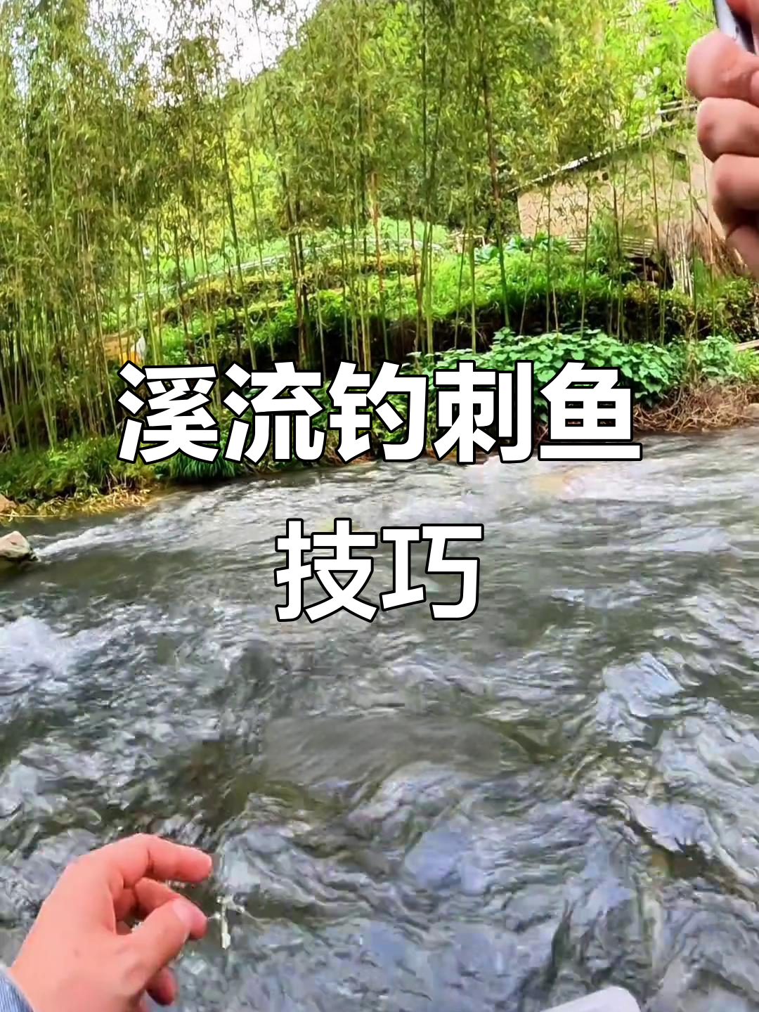 溪流钓激流技巧:如何精准刺鱼并提竿