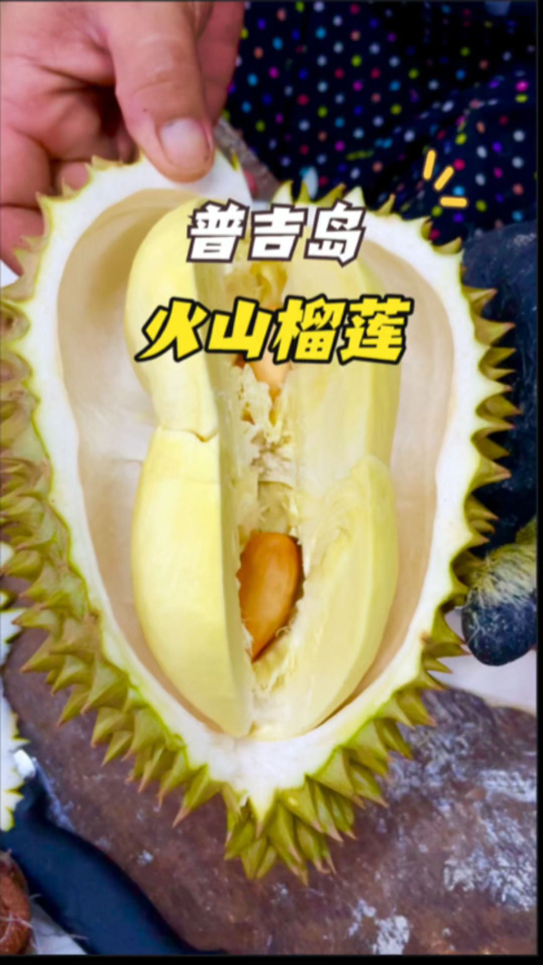 今年最火爆的品种「金枕火山榴莲」