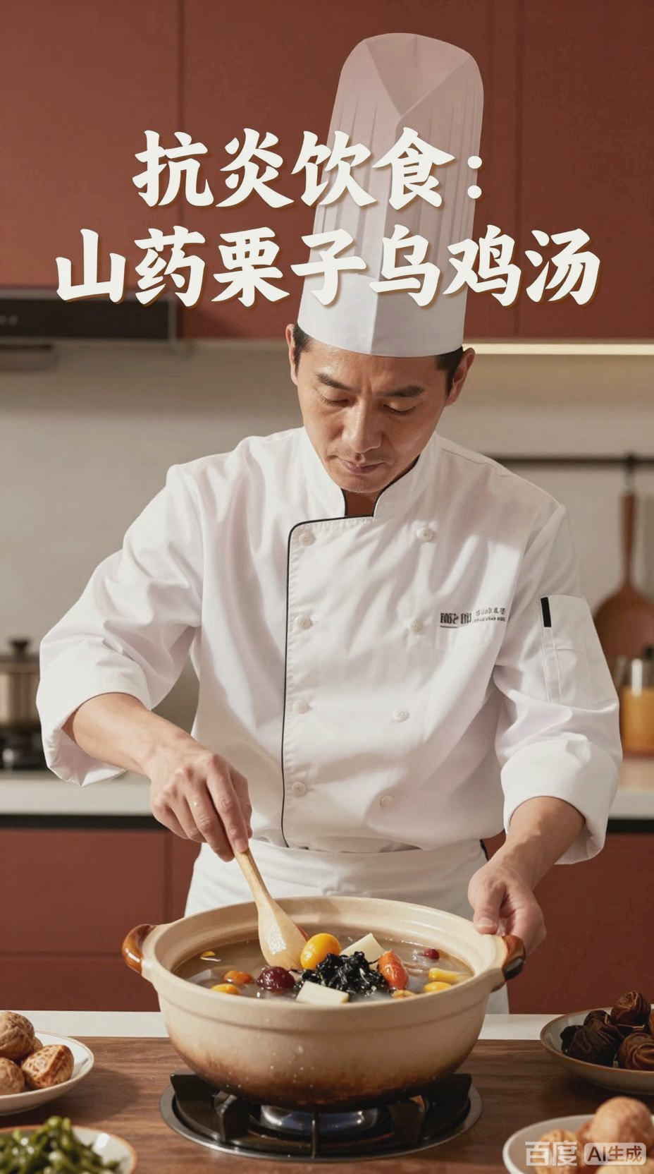 冬季抗炎暖汤，山药栗子乌鸡汤
