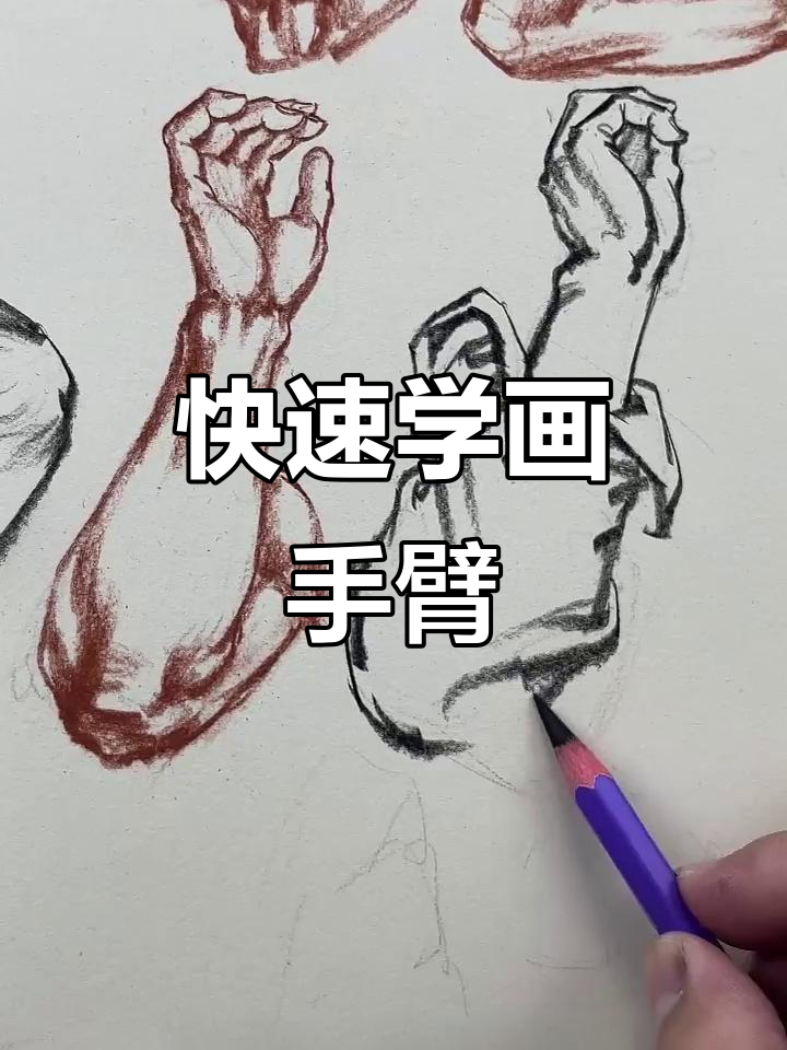 30秒学会手臂画法,轻松掌握肌肉结构与线条