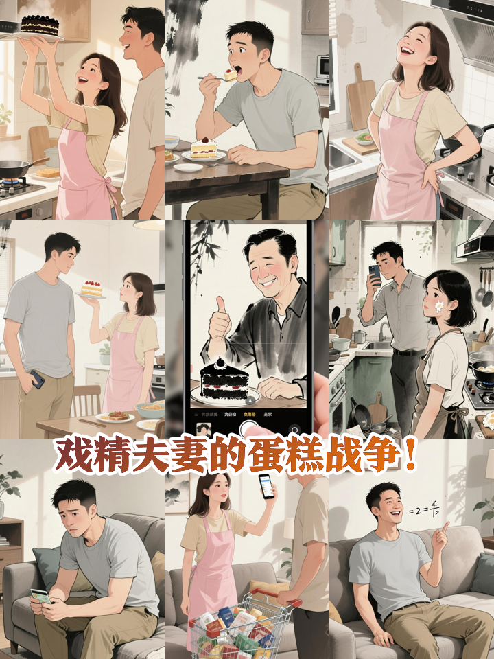 婚后厨艺交锋:她做熔岩蛋糕,他偷拍发朋友圈!