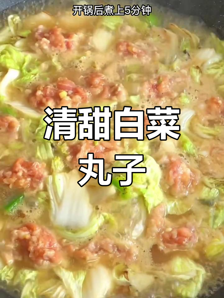 清爽白菜丸子汤,简单又营养,赶紧试试吧!