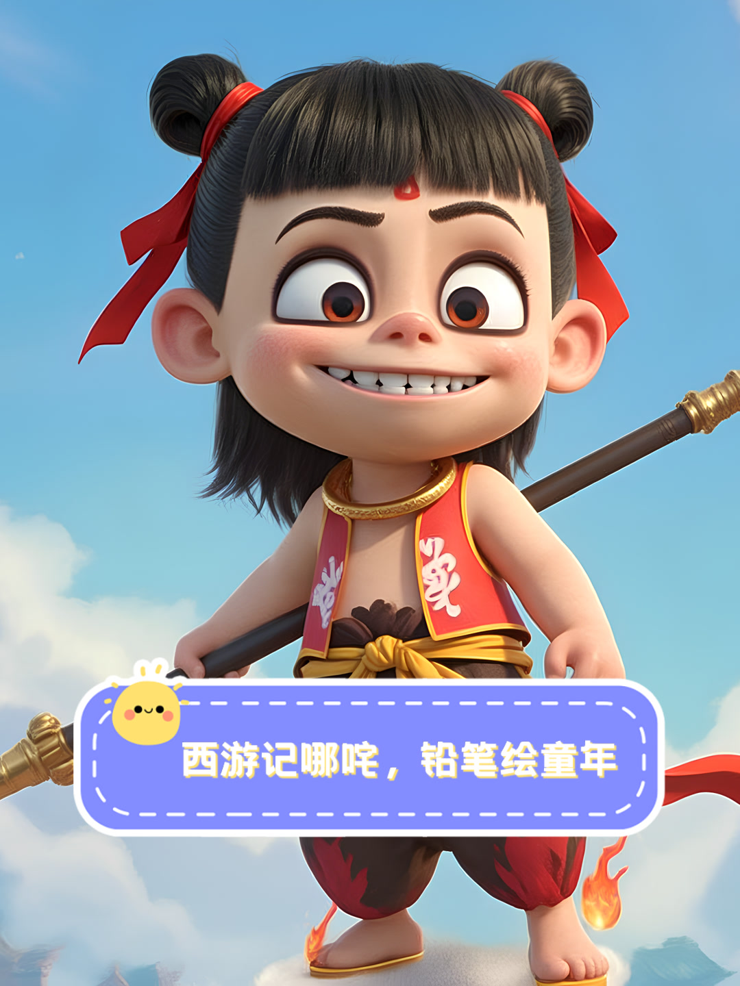 西游记哪咤,铅笔绘童年