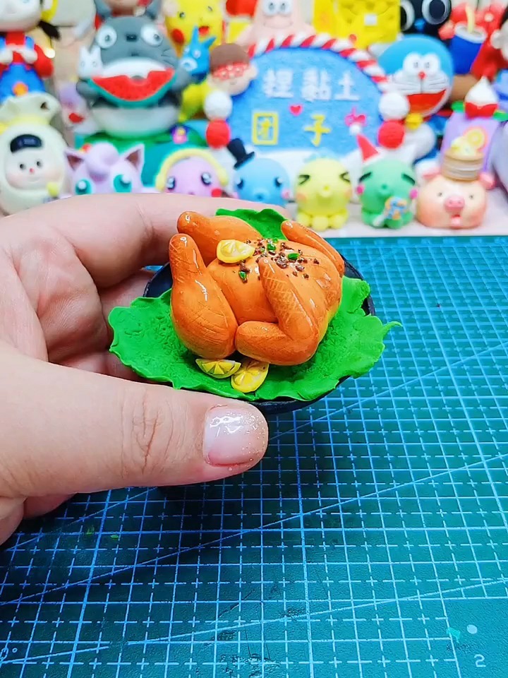 超轻粘土制作烤鸡