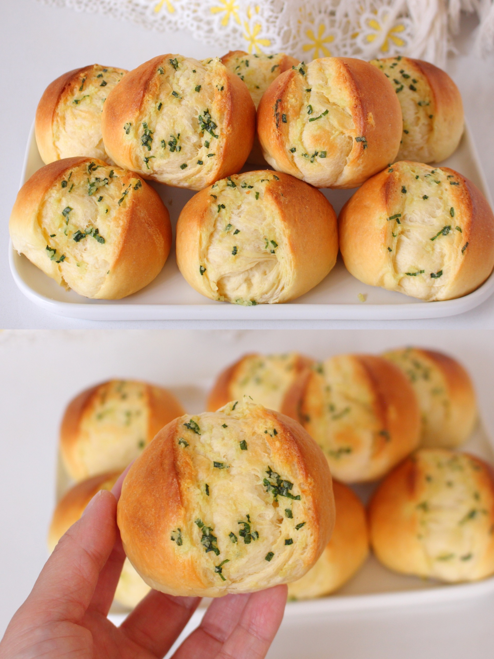 蒜香浓郁!外酥里软的法式蒜香面包,巨好吃