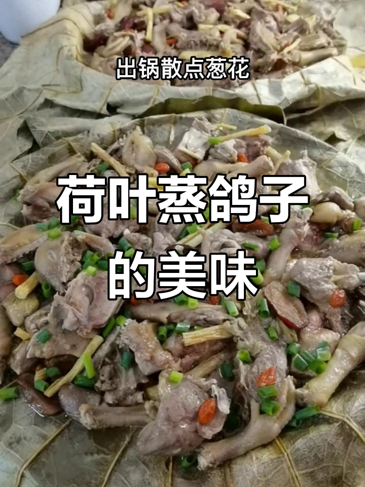 荷叶蒸鸽子,香气扑鼻又营养满满