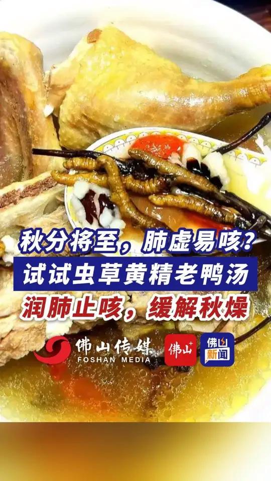 秋分将至,肺虚易咳?试试虫草黄精老鸭汤!润肺止咳,缓解秋燥!(记者:曹梓俊;编辑:王慧君;