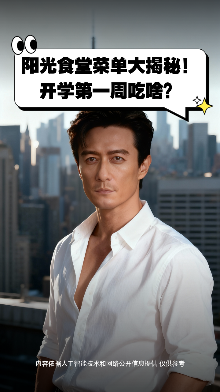 阳光食堂菜单大揭秘！开学第一周吃啥？
