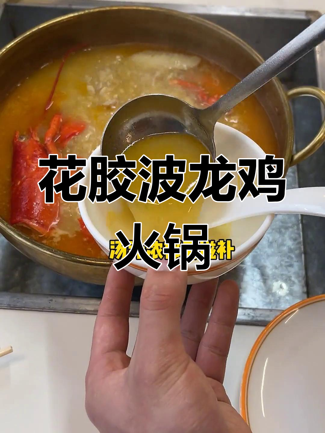豪华港式打边炉,花胶蟹粉波龙鸡汤滋补又美味