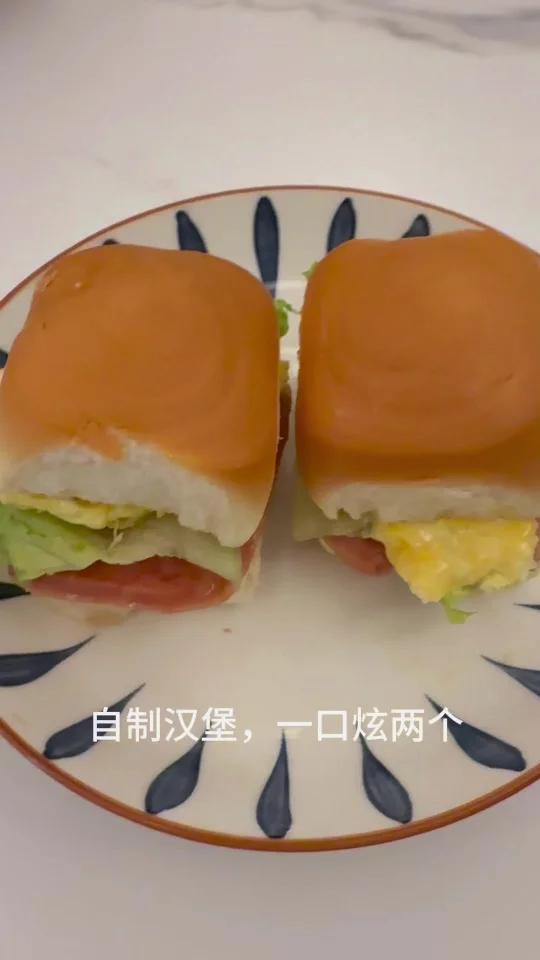 儿童早餐,双职工不内耗简易版手工汉堡