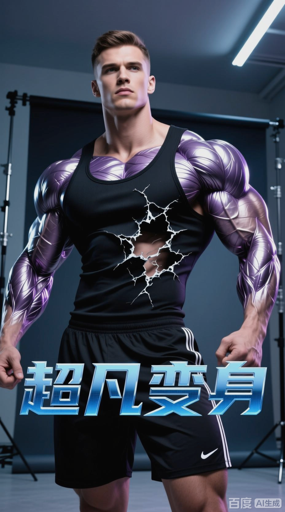 肌肉男变身毒液，英俊与力量的碰撞