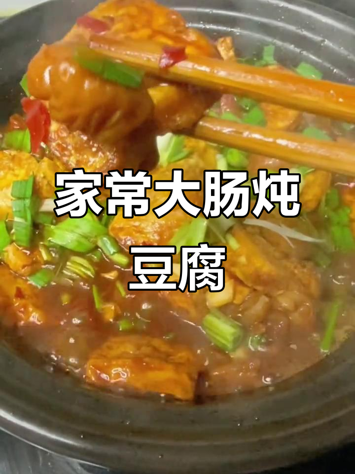 大肠炖豆腐,家常味十足,汤汁不剩的美味做法