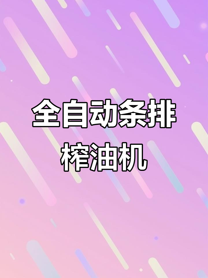 大型全自动条排螺旋榨油机,轻松搞定上料与压榨