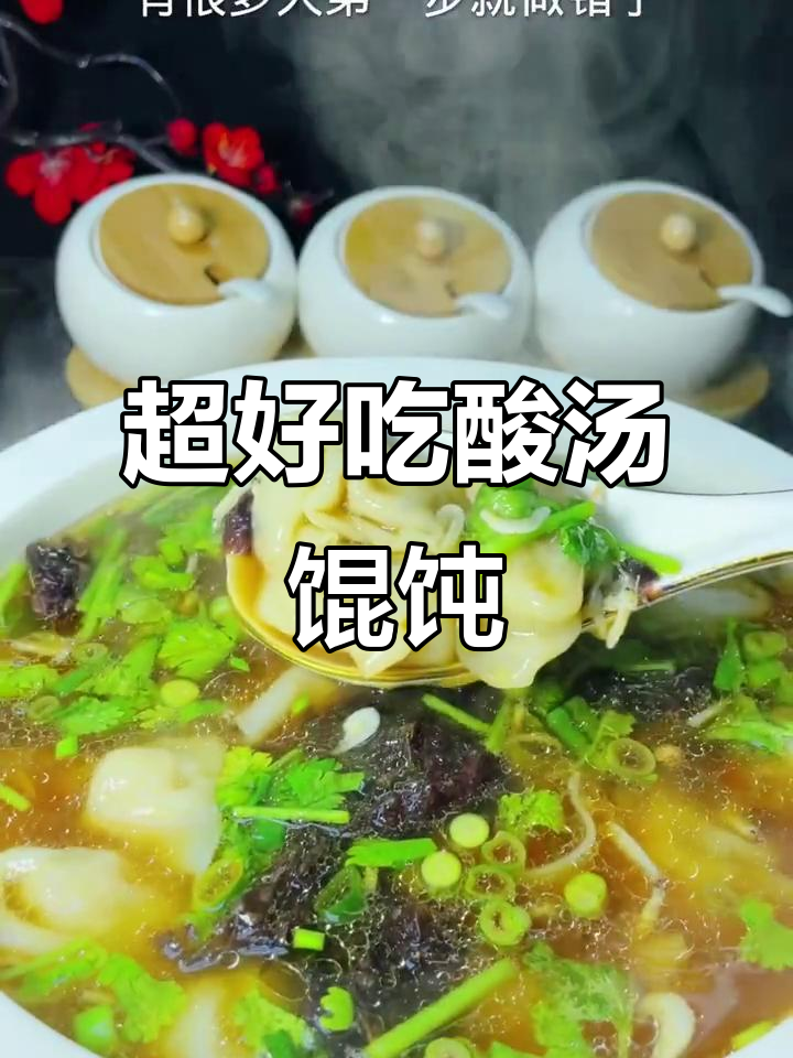 酸汤馄饨的完美做法,简单又美味