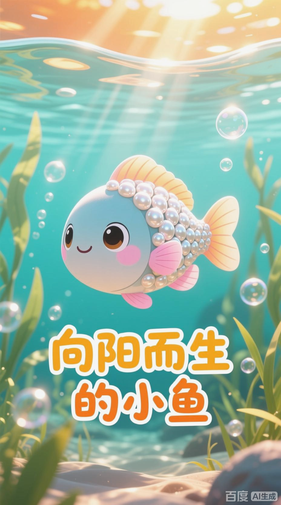 鱼向阳而生，治愈系卡通