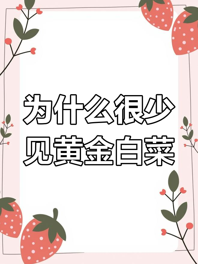黄金白菜为何不常见?探秘财富与好运的象征意义