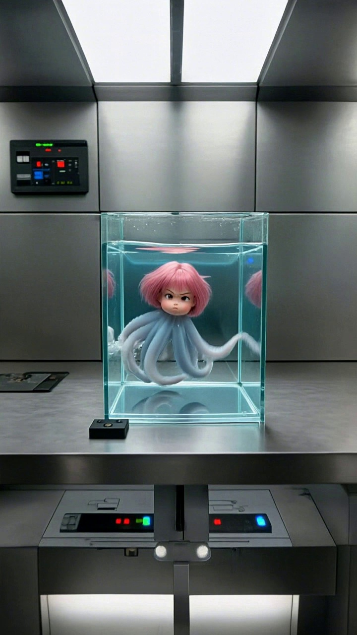 气鼓鼓章鱼娘 被摸后秒变粘人精