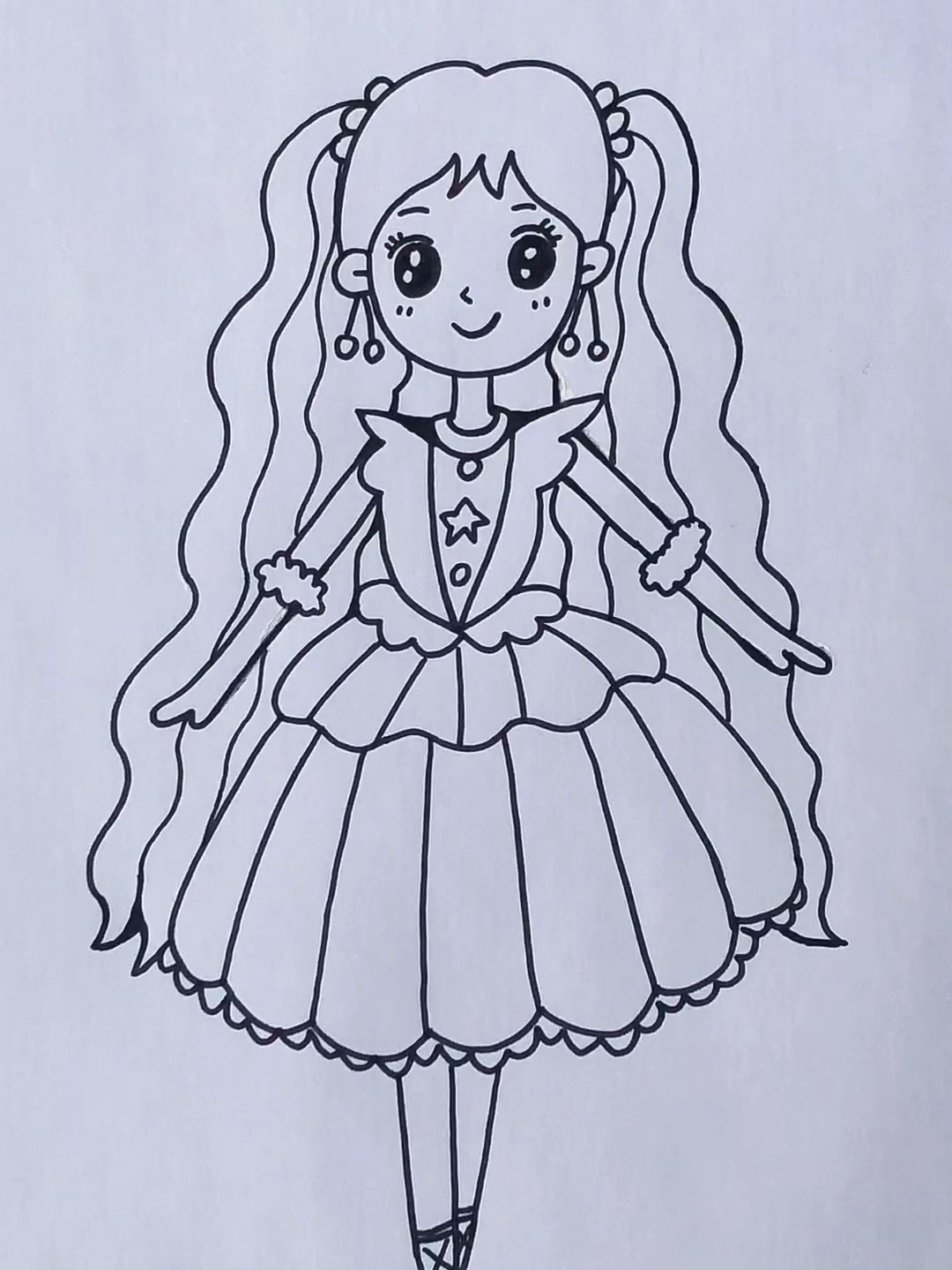 小公主简笔画