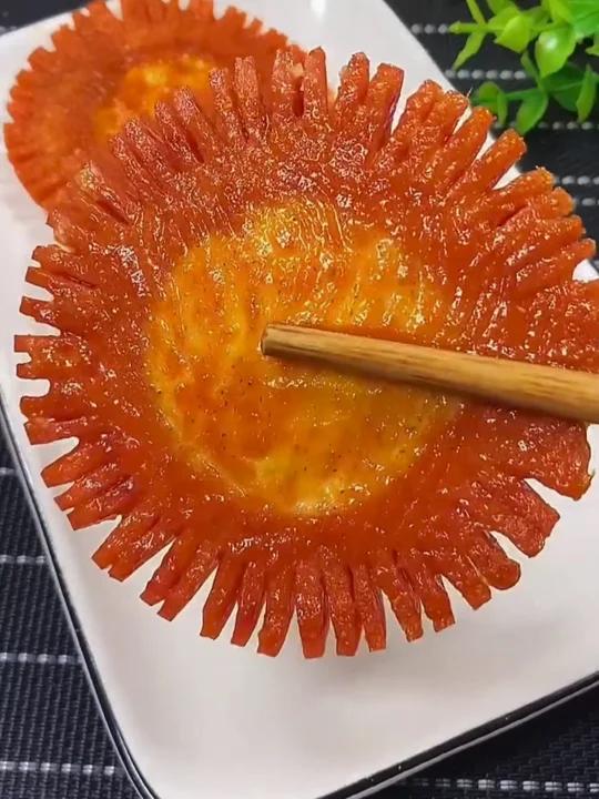 鸡蛋火腿肠这样做,好看又好吃