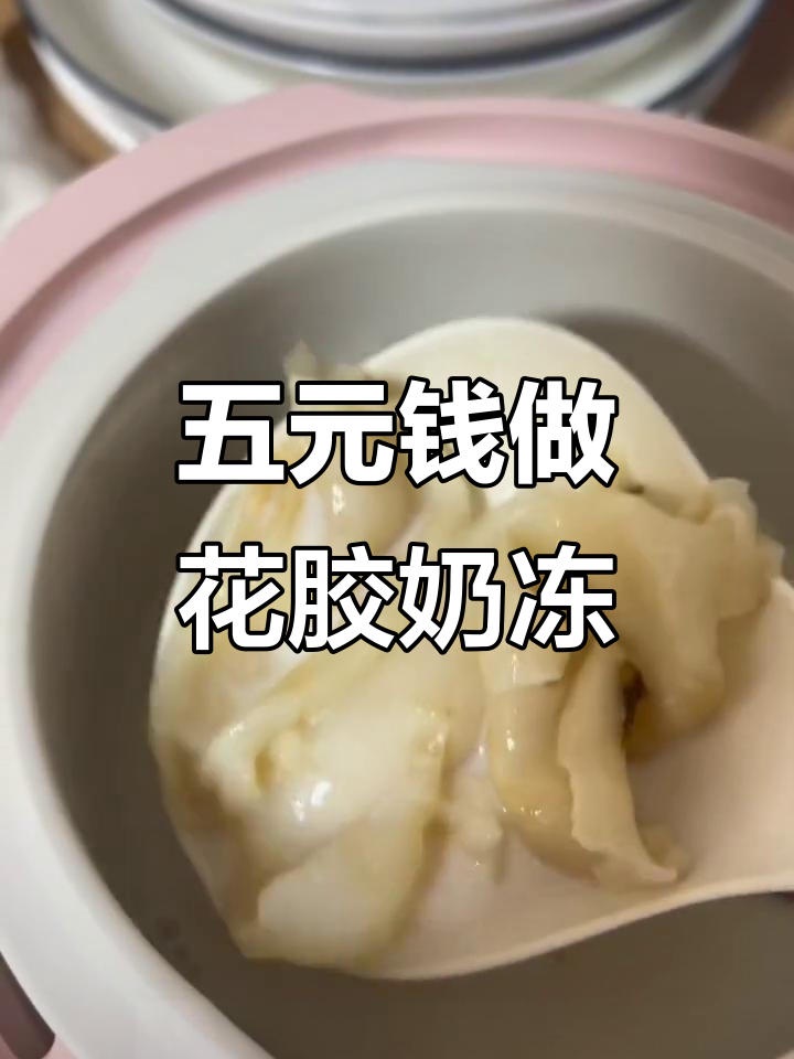 5块钱吃鱼胶,胶原蛋白满满的美味奶冻做法