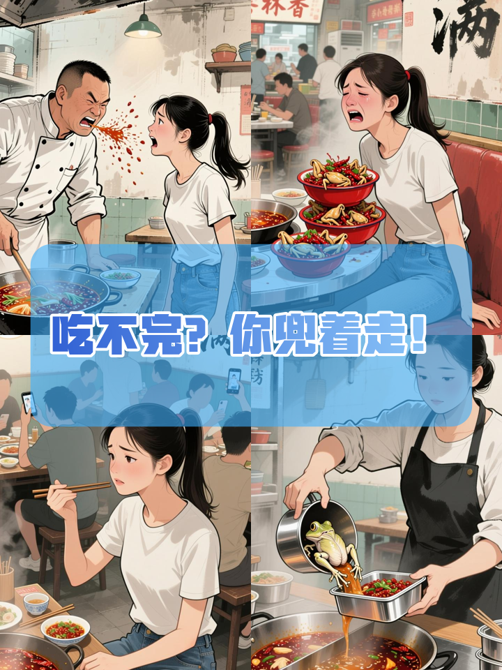 老板逼我吃完霸王餐，邻桌帅哥竟掏出了打包盒