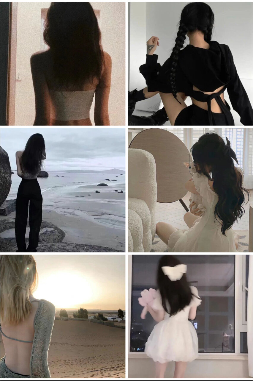 绝美背影杀氛围感女头像