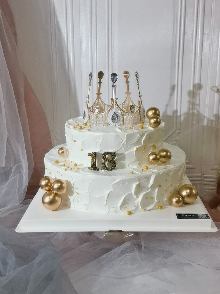 双层皇冠蛋糕女孩成人礼18岁闺蜜女神女士