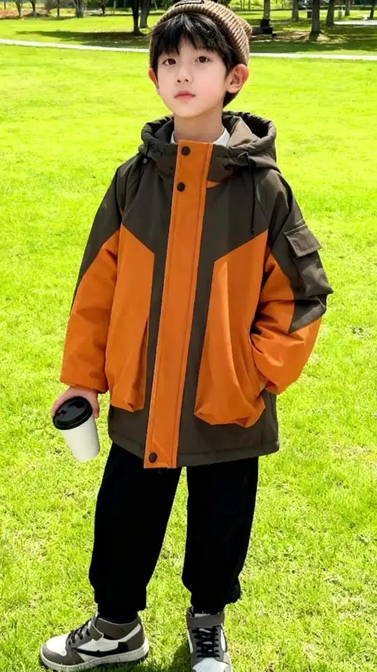 男童冬装棉衣2025新款加绒外套加厚中大儿童冬季棉袄男孩派克棉服