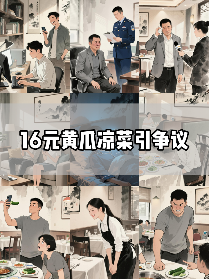 宁夏一饭店16元凉菜仅有几块黄瓜,店家:是精品菜,明码标价的