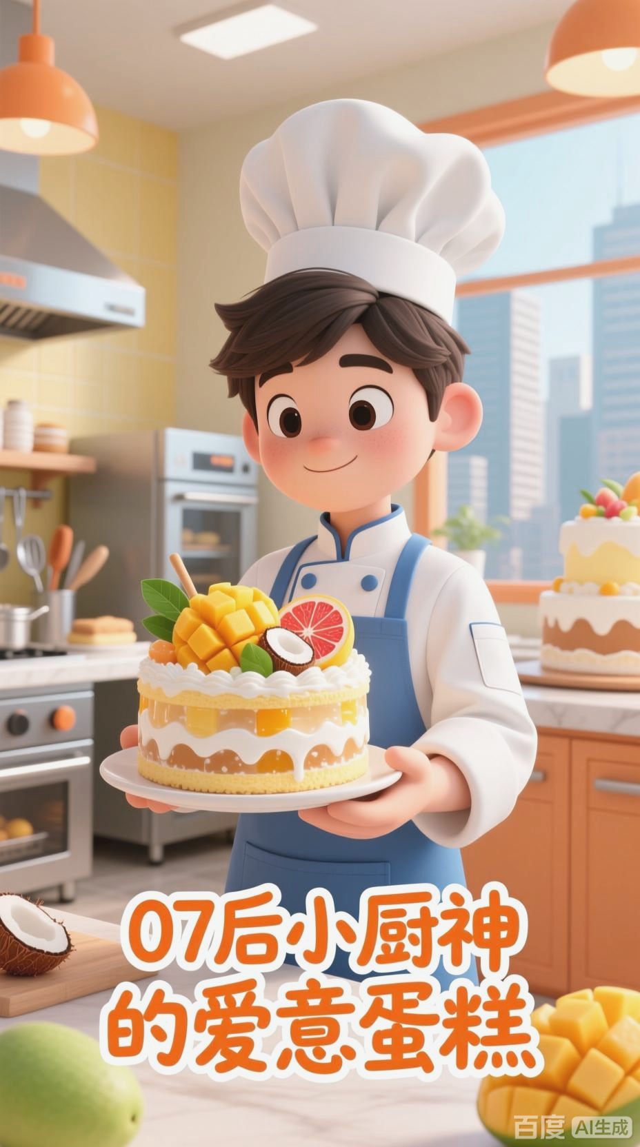07后烹饪新星的杨枝甘露蛋糕之旅