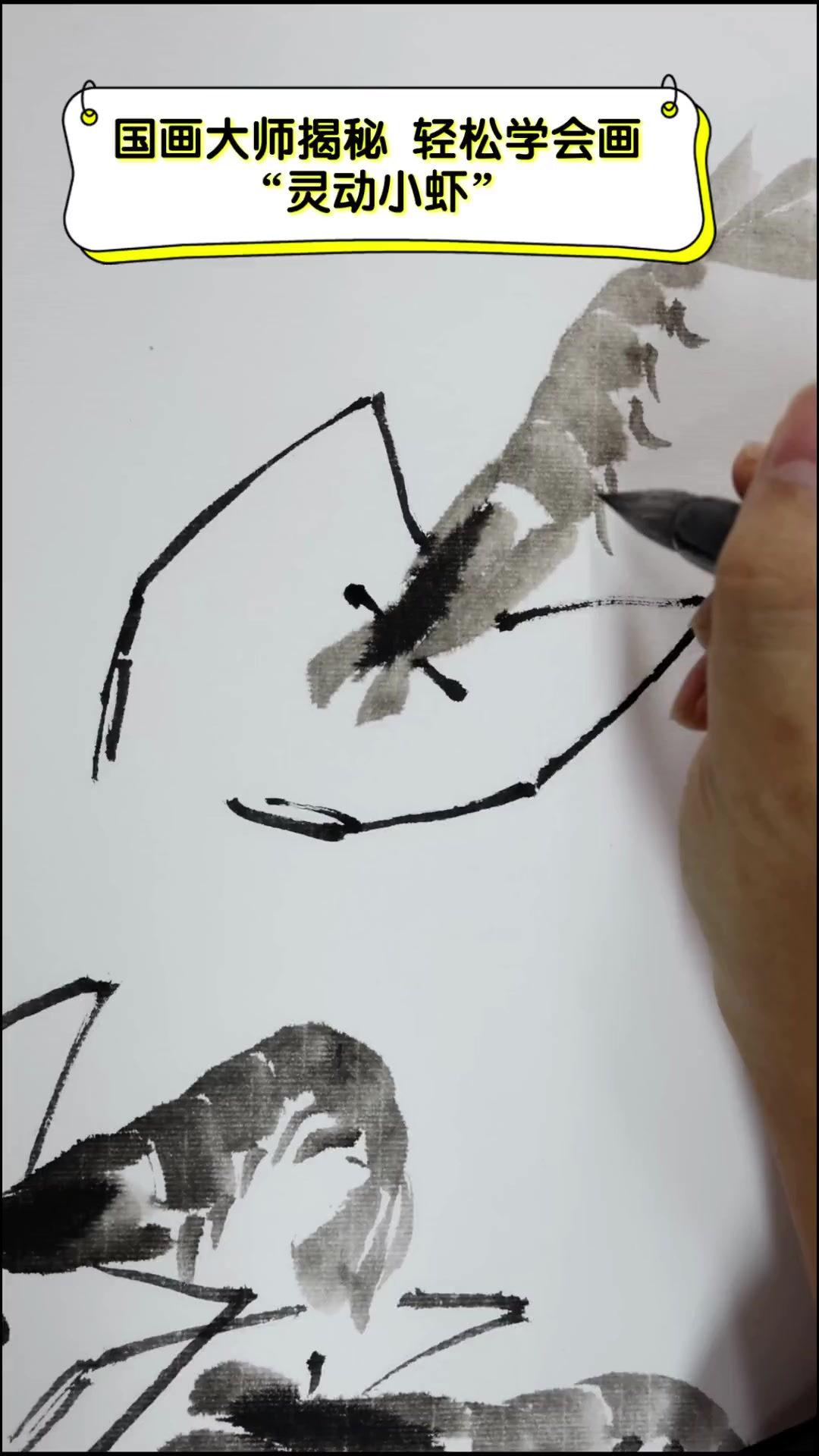 国画大师揭秘,轻松学会画“灵动小虾”