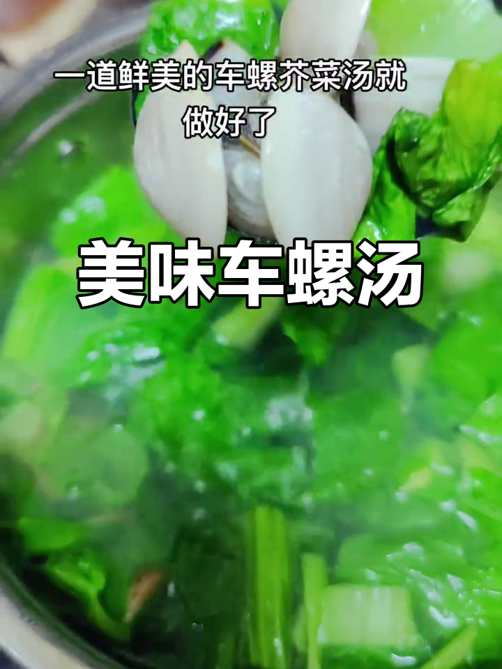 车螺与芥菜完美搭配,汤鲜味美,解腻又温暖人心