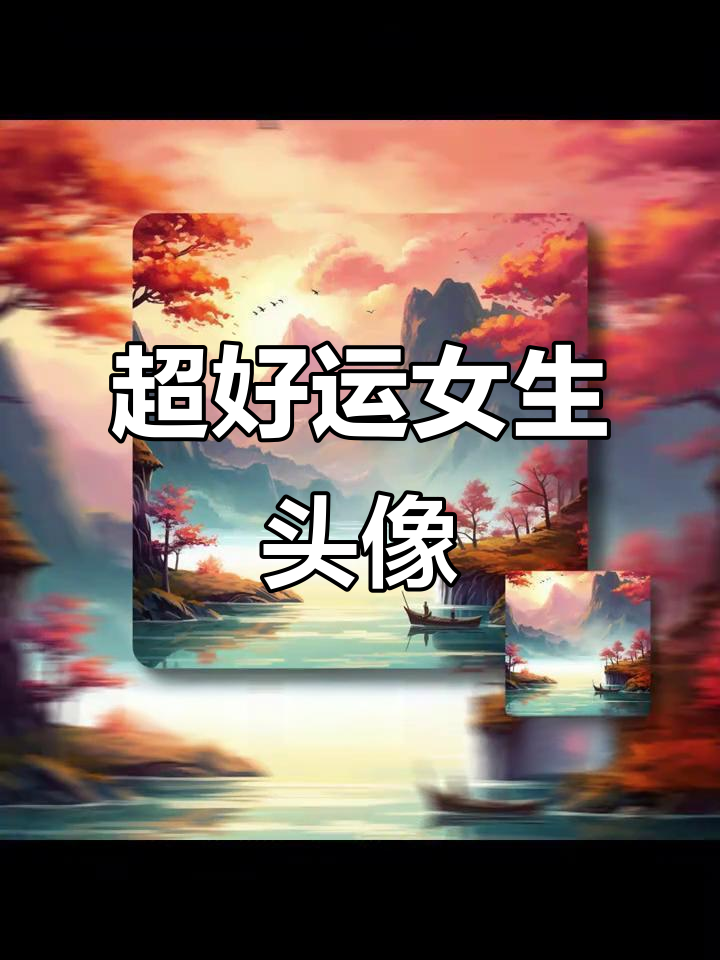 运气爆棚的女生头像,快来换上!