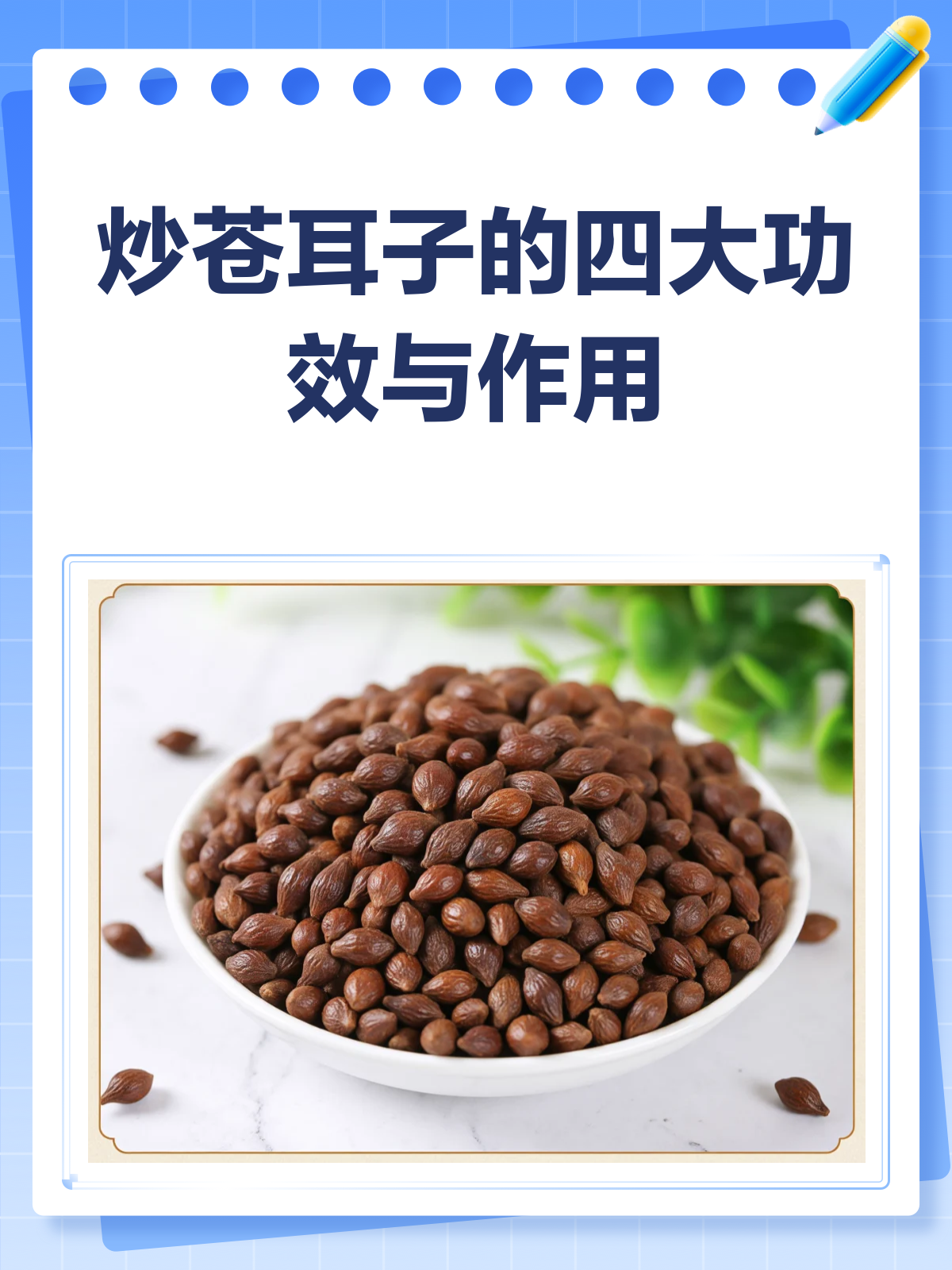 炒苍耳子,散寒通窍的神奇小草药!