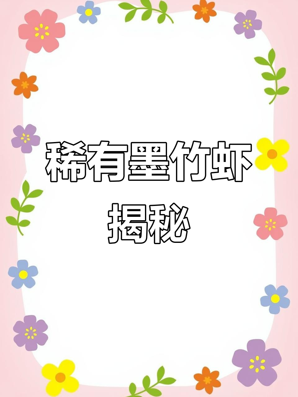 墨竹虾：中国南方神秘观赏虾，几乎无人知晓
