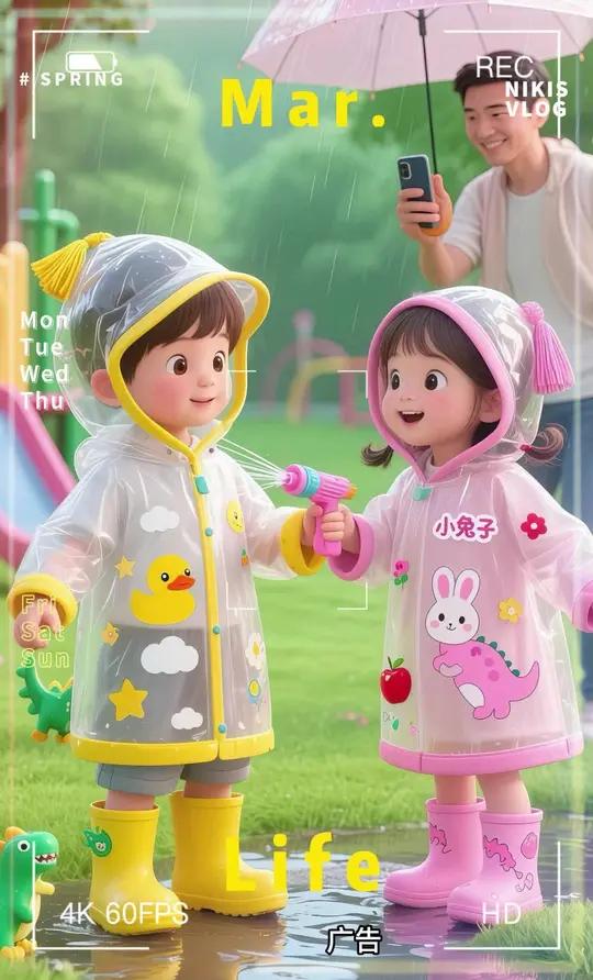 宝妈宝爸们速来围观!一到下雨天,是不是就担心咱家小神兽上学被淋成“落汤鸡”?别愁啦,这款儿