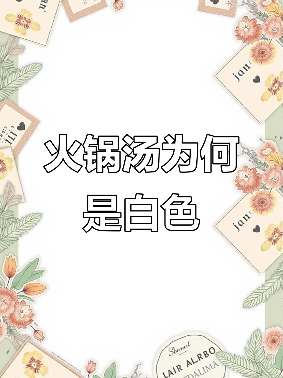 火锅店汤底为什么是白色的?揭秘背后的秘密