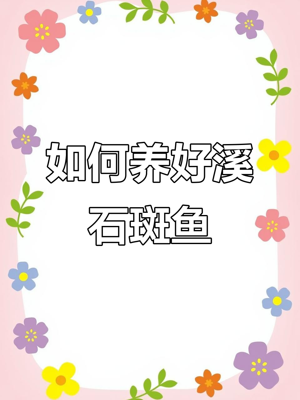 溪石斑鱼的养殖技巧与生长环境揭秘