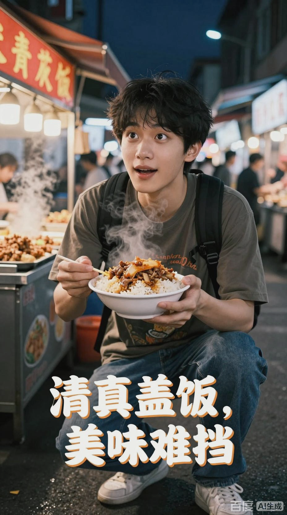 夜市清真盖饭，美味无法挡
