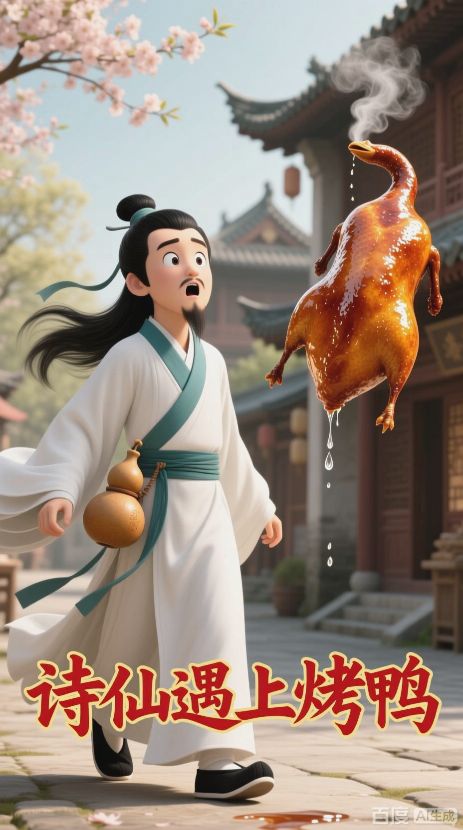 李白与烤鸭的趣味3D动画