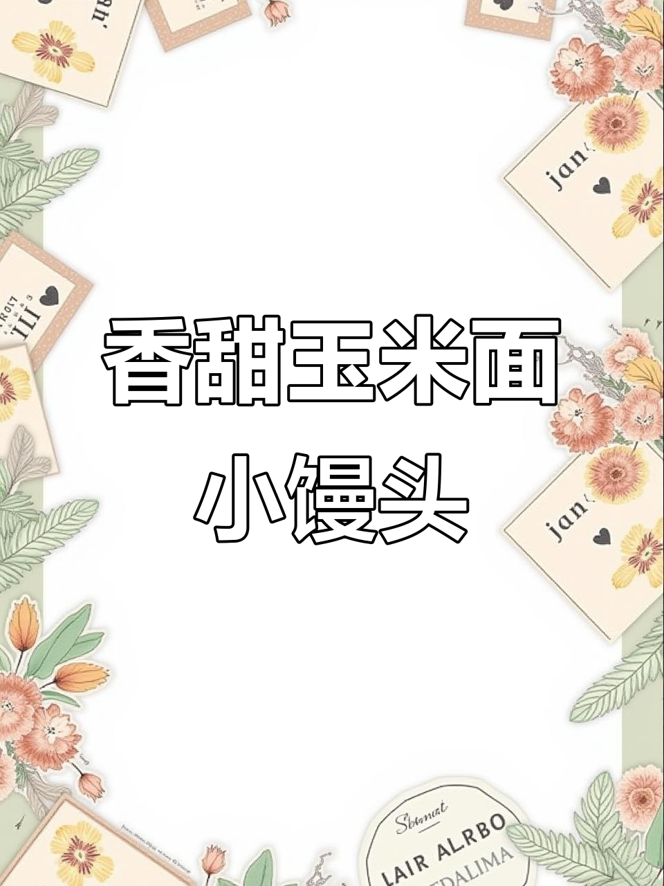 松软玉米面小馒头,营养又美味!