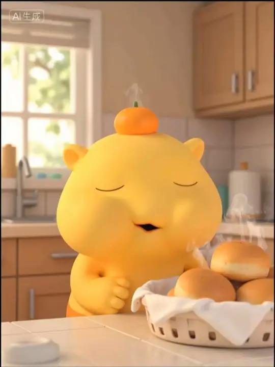 哇,我最爱吃的包子水豚噜噜轻漫计划爱吃包子可爱到爆炸表情包