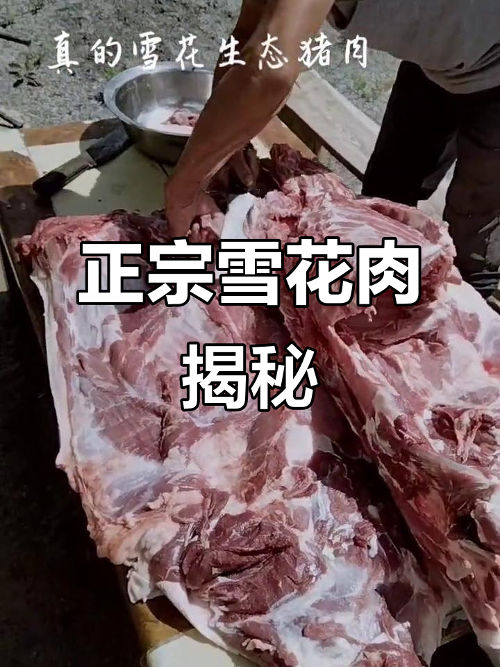 松翠市雪花肉,牛肉还是猪肉?颜色太诱人了!