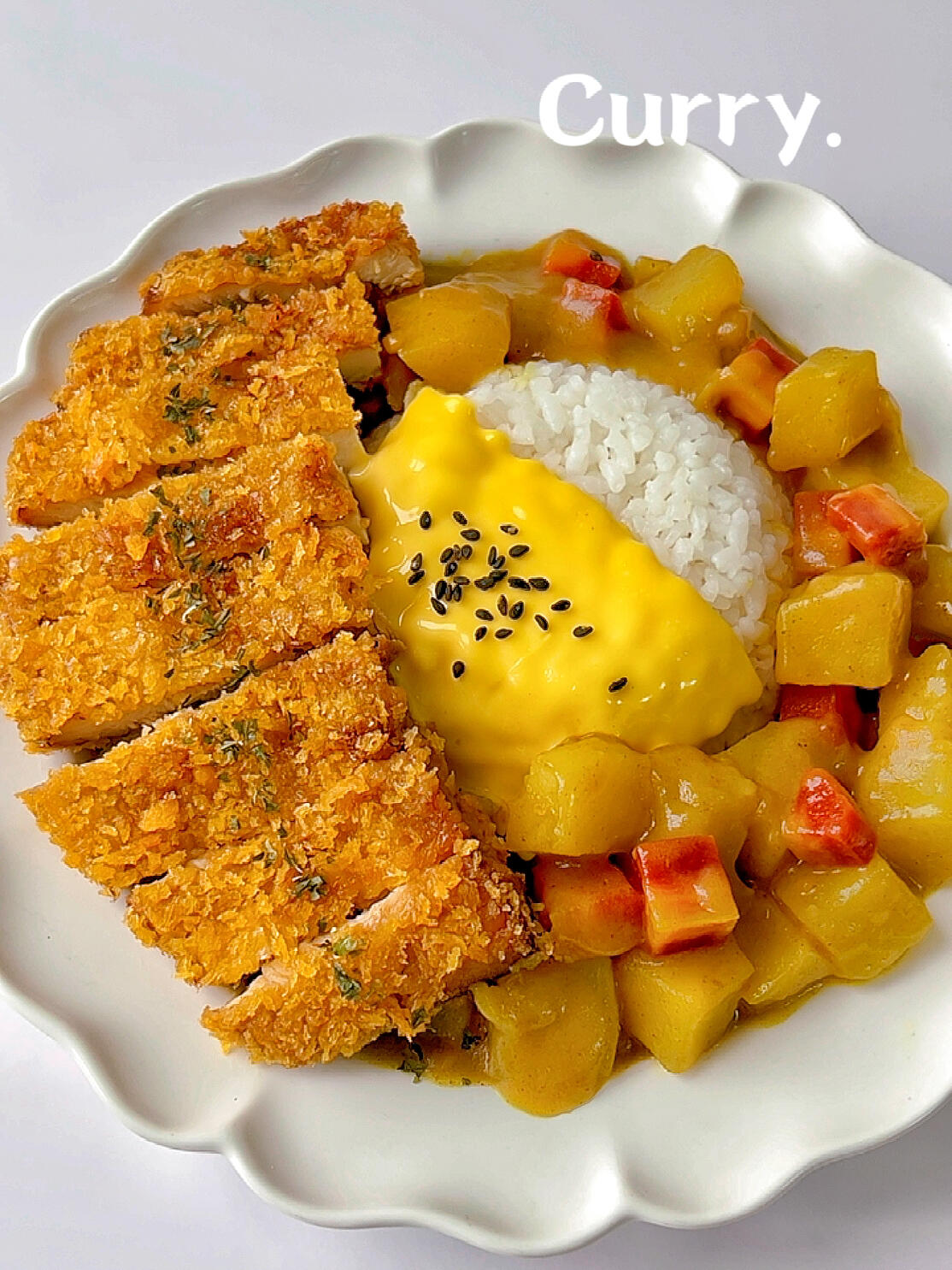 一人食的快落好吃到舔盘的咖喱鸡排饭安排