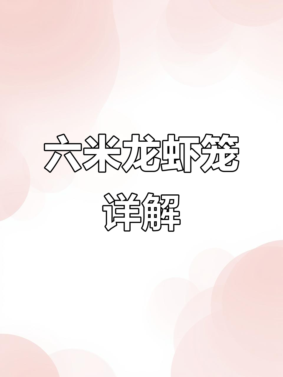 六米小龙虾笼详细介绍:弹簧尾设计,捕大捕小都能行