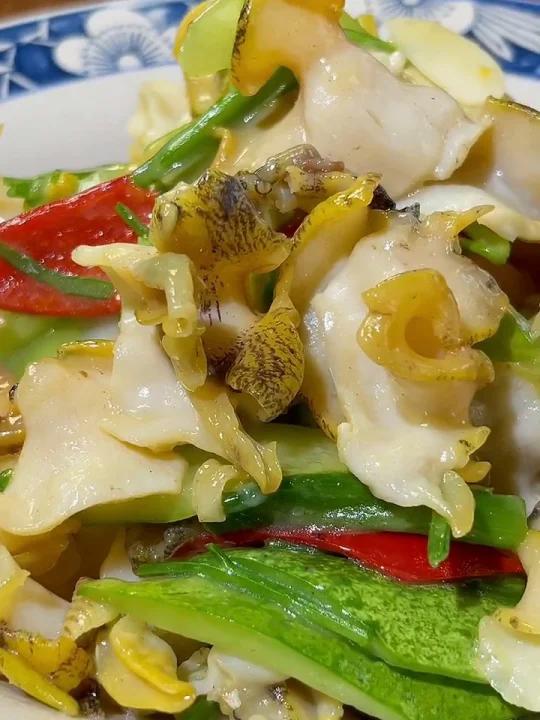 清炒海螺片
