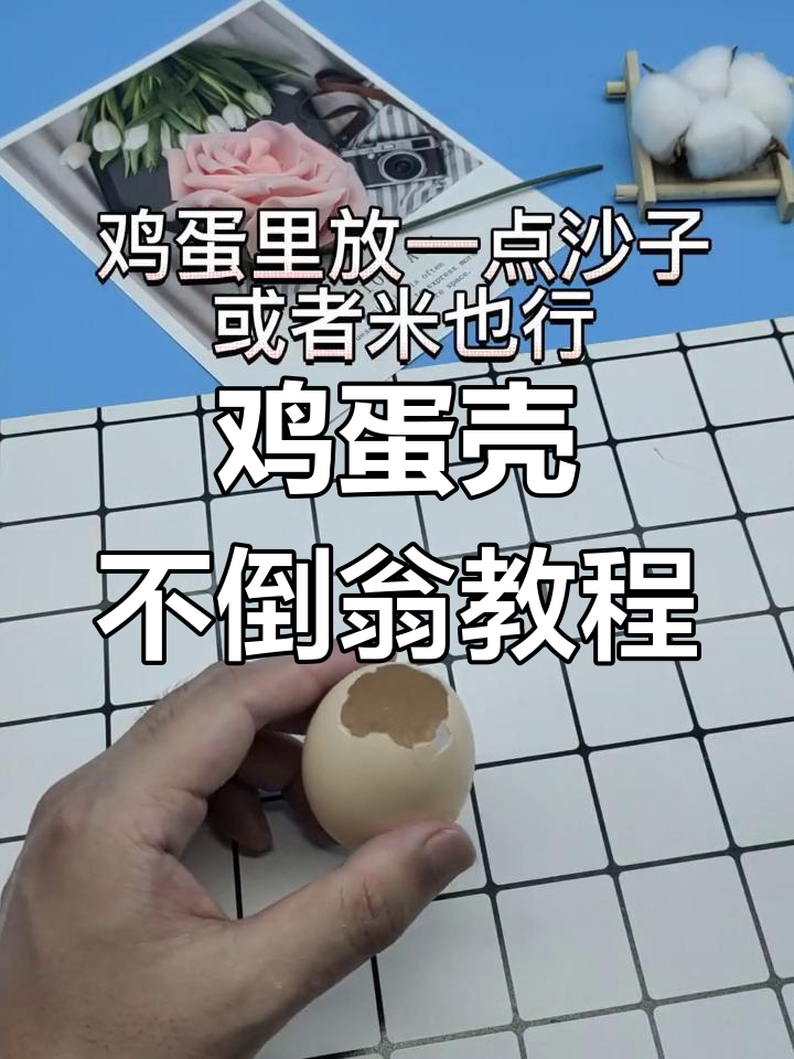 用鸡蛋壳做不倒翁,轻松学会手工制作