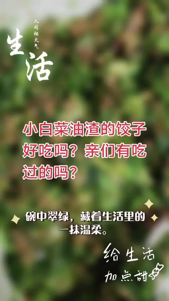 新疆面粉包饺子,小白菜油渣的好吃呗?新疆面粉#新疆面粉饺子