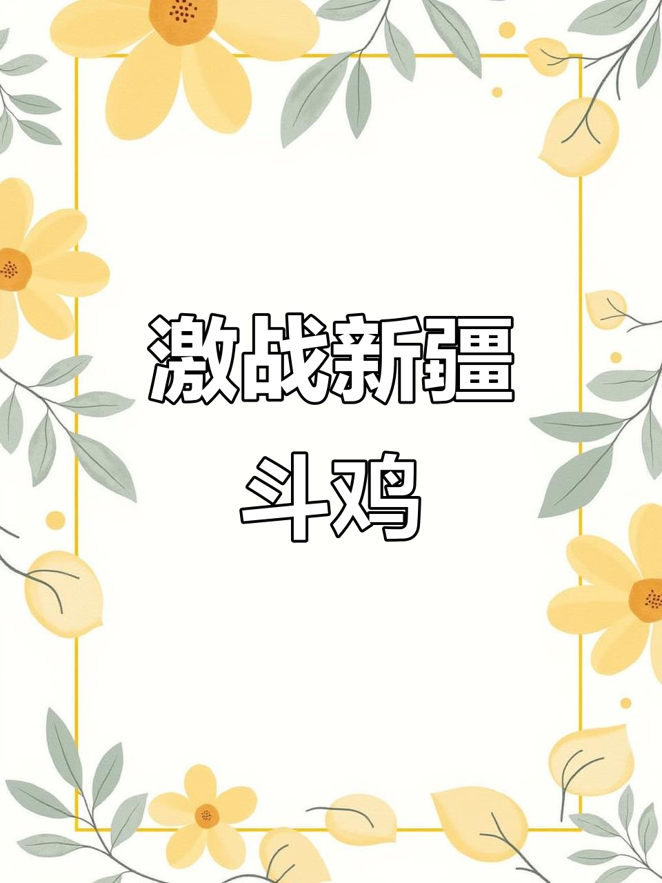 新疆斗鸡大赛：激烈对决，天亮才分胜负